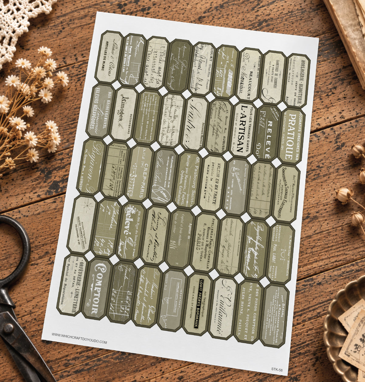 Cut Apart Stickers Sheet - Labels - STK-58