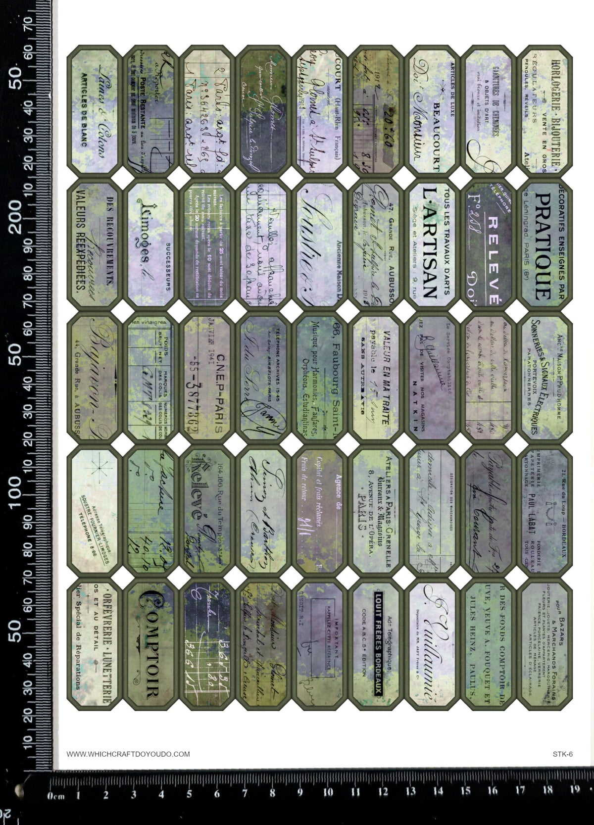Cut Apart Stickers Sheet - Labels - STK-6