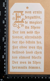 CLEARANCE - Tag Stencil - Elvish - 100mm x 200mm - DQ