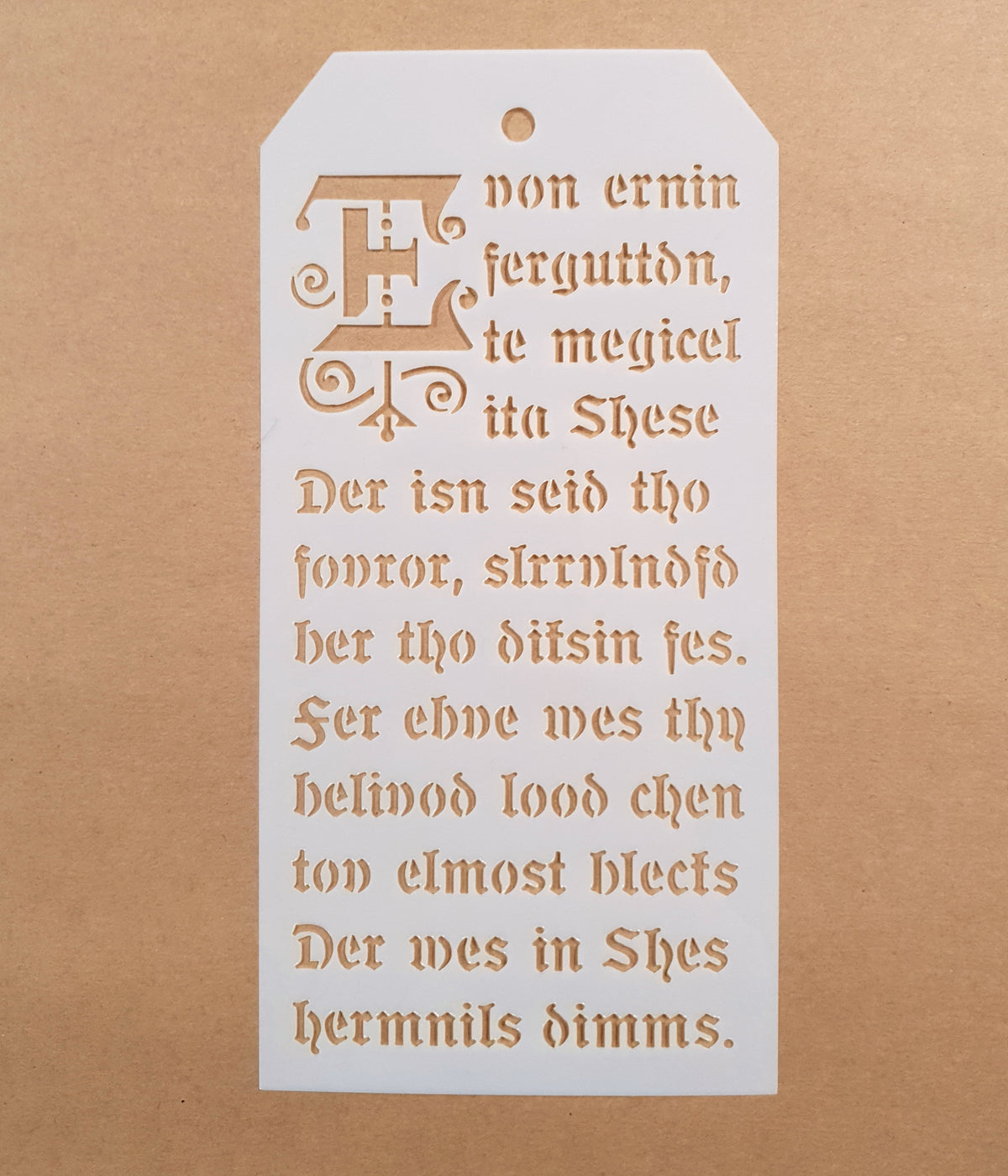 CLEARANCE - Tag Stencil - Elvish - 100mm x 200mm - DQ