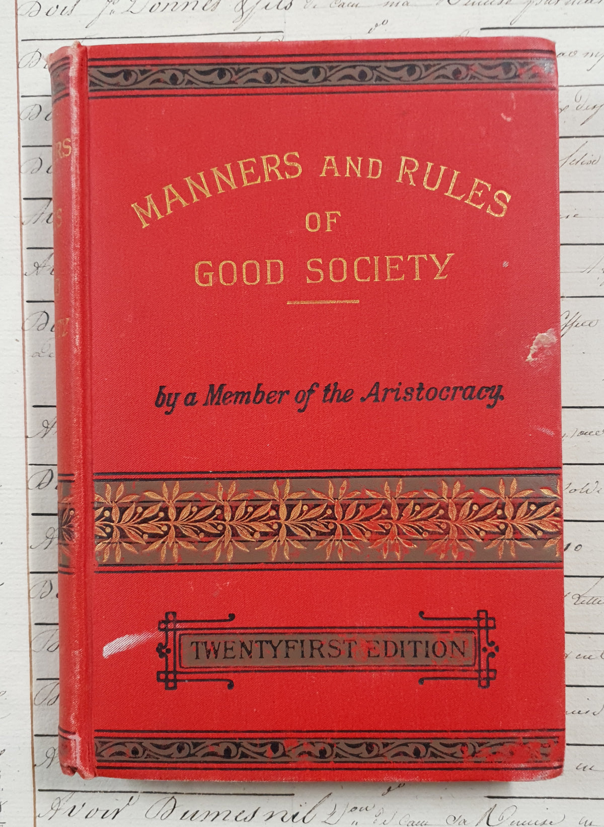 Manners and Rules of Good Society – 1896 – Antique Book - DY