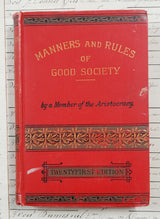 Manners and Rules of Good Society – 1896 – Antique Book - DY