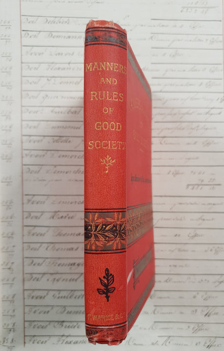 Manners and Rules of Good Society – 1896 – Antique Book - DY
