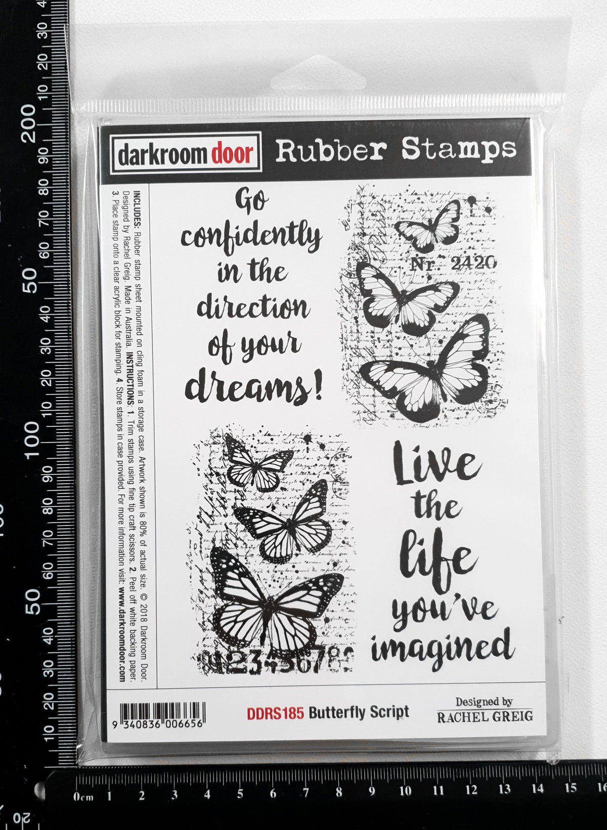 Darkroom Door - Stamps - DDRS185 - Butterfly Script