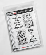 Darkroom Door - Stamps - DDRS185 - Butterfly Script
