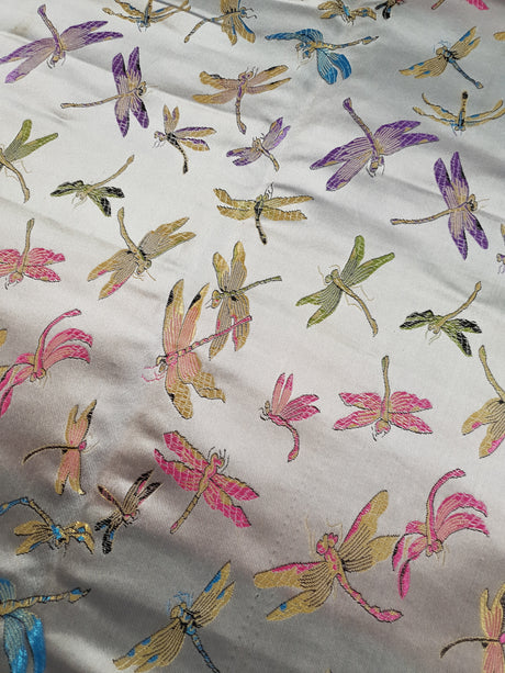 Dragonfly Fabric - Silver