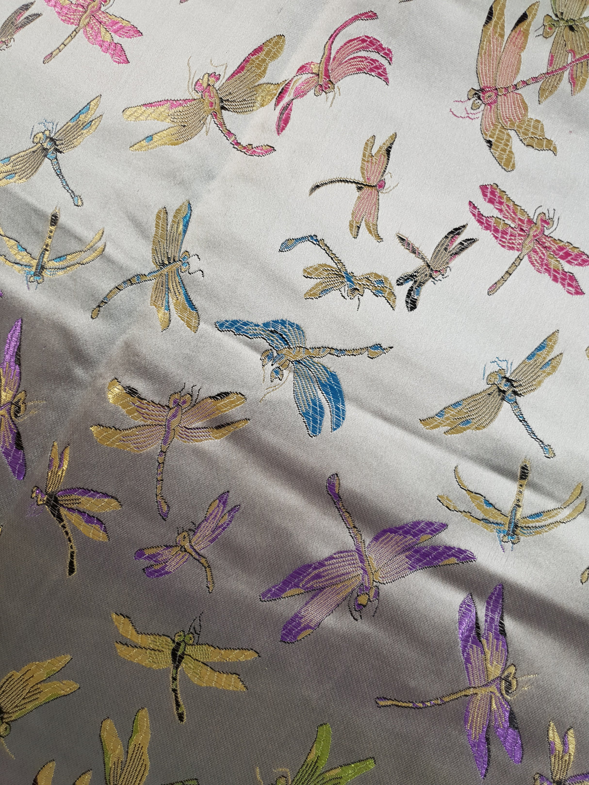 Dragonfly Fabric - Silver