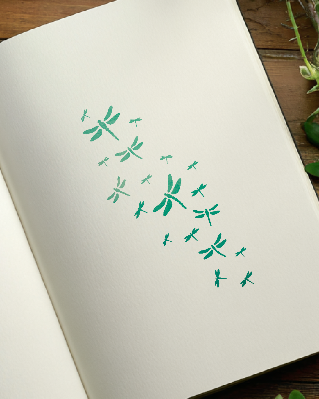 Dragonfly Trail - Stencil - 150mm x 150mm