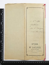 Authentic Antique French 1895 Notaire Document - EZ