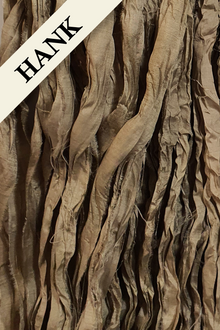 Reclaimed Sari Silk Ribbon - Ecru - Hank