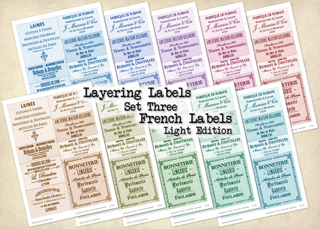 Layering Labels - Set Three - French Labels - Light Edition - DI-10287 - Digital Download