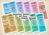 Layering Labels - Set Three - French Labels - Light Edition - DI-10287 - Digital Download