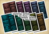 Layering Labels - Set Three - French Labels - Dark Edition - DI-10288 - Digital Download