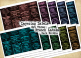 Layering Labels - Set Three - French Labels - Dark Edition - DI-10288 - Digital Download