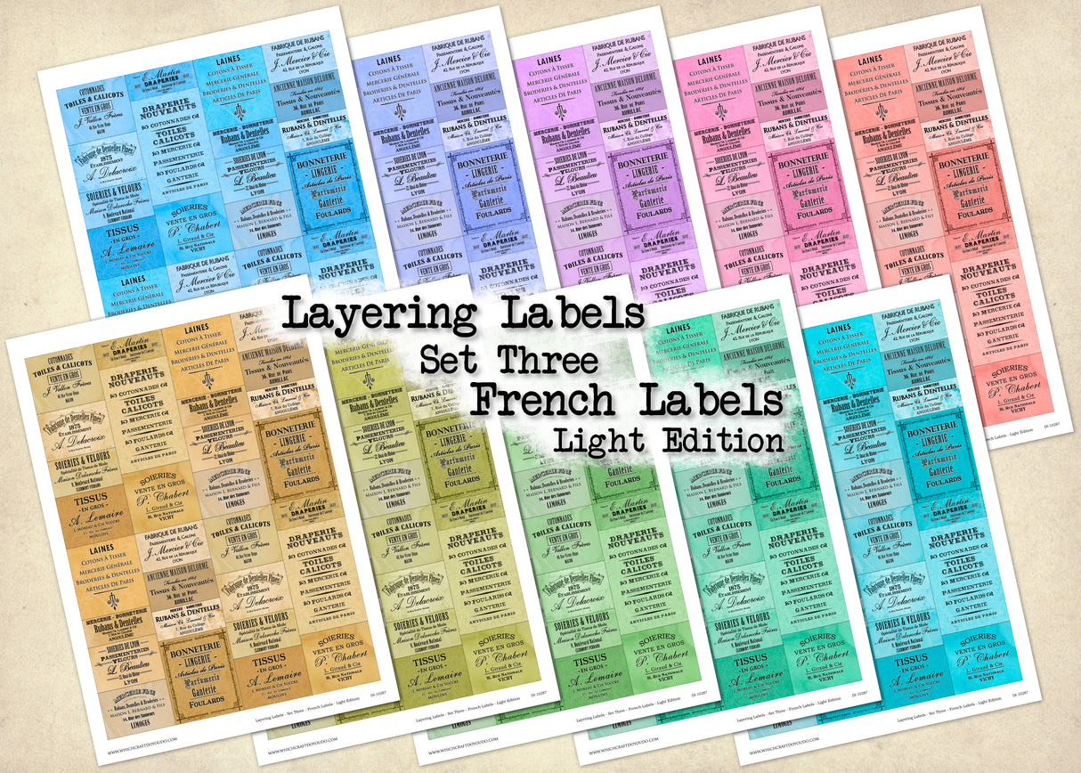 Layering Labels - Set Three - French Labels - Light Edition - DI-10287 - Digital Download