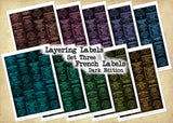 Layering Labels - Set Three - French Labels - Dark Edition - DI-10288 - Digital Download