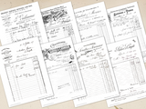 Vintage Invoices Collection - Set One - DI-10311 - Digital Download