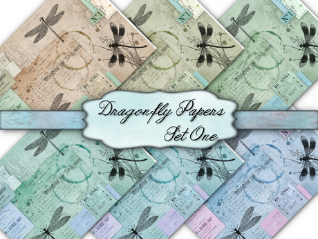 Dragonfly Papers - Set One - DI-10247 - Digital Download