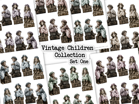 Vintage Children Collection - Set One - DI-10342 - Digital Download