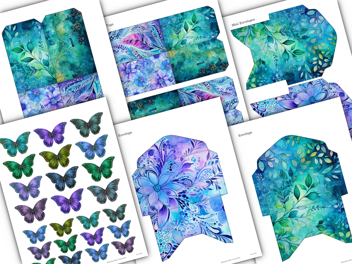 Bohemian Mini Journal Kit - DI-10307 - Digital Download