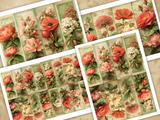 Vintage Flower Strips - Set One - DI-10304 - Digital Download