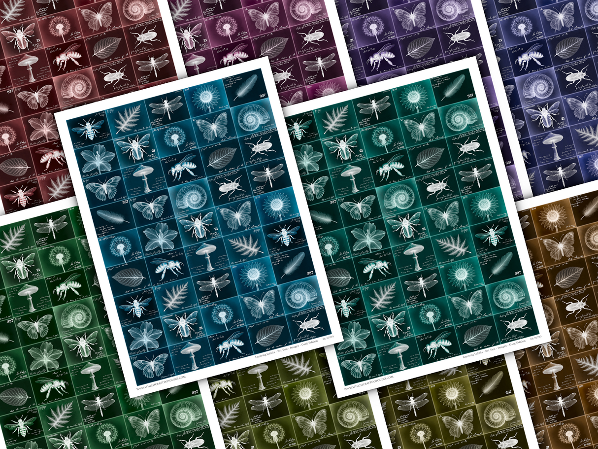 Layering Labels - Set Two - Images - Dark Edition - DI-10295 - Digital Download