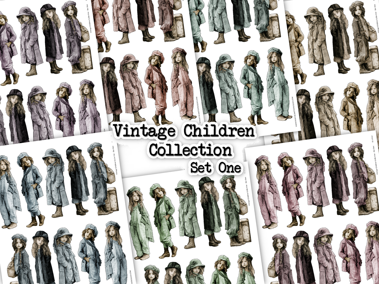 Vintage Children Collection - Set One - DI-10342 - Digital Download
