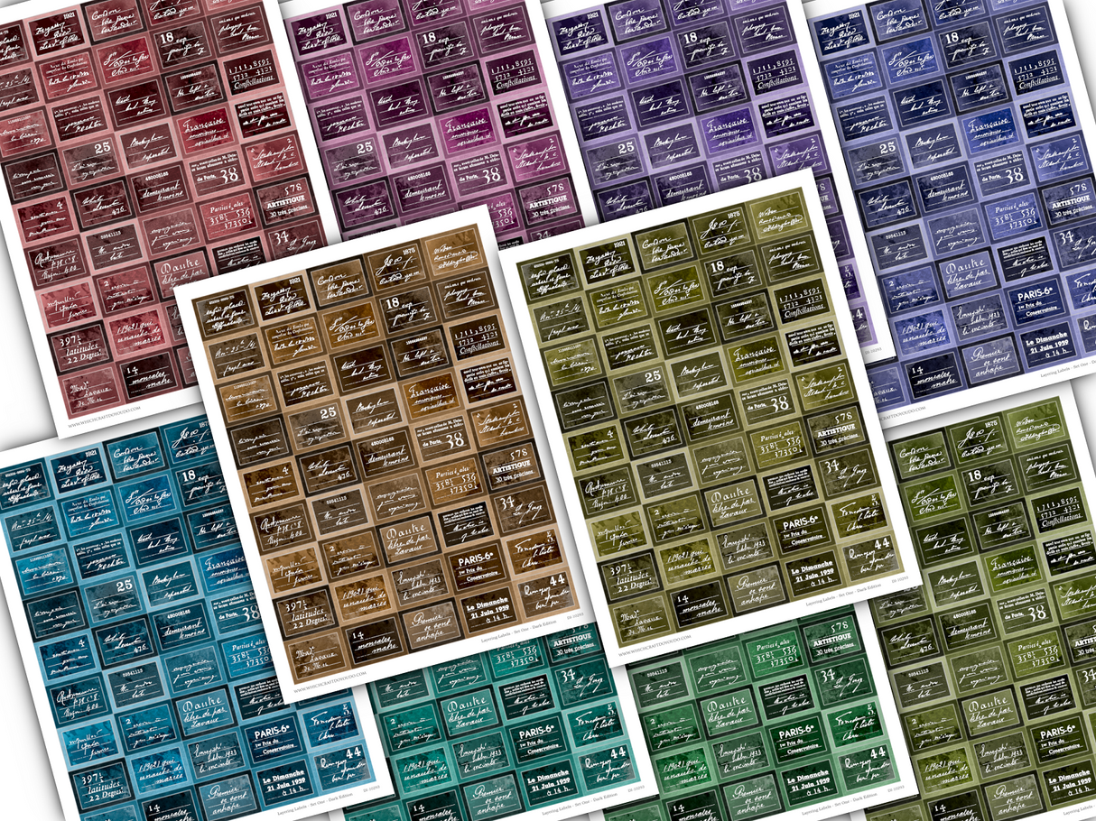 Layering Labels - Set One - Dark Edition - DI-10293 - Digital Download