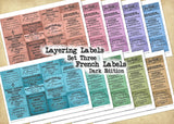 Layering Labels - Set Three - French Labels - Dark Edition - DI-10288 - Digital Download