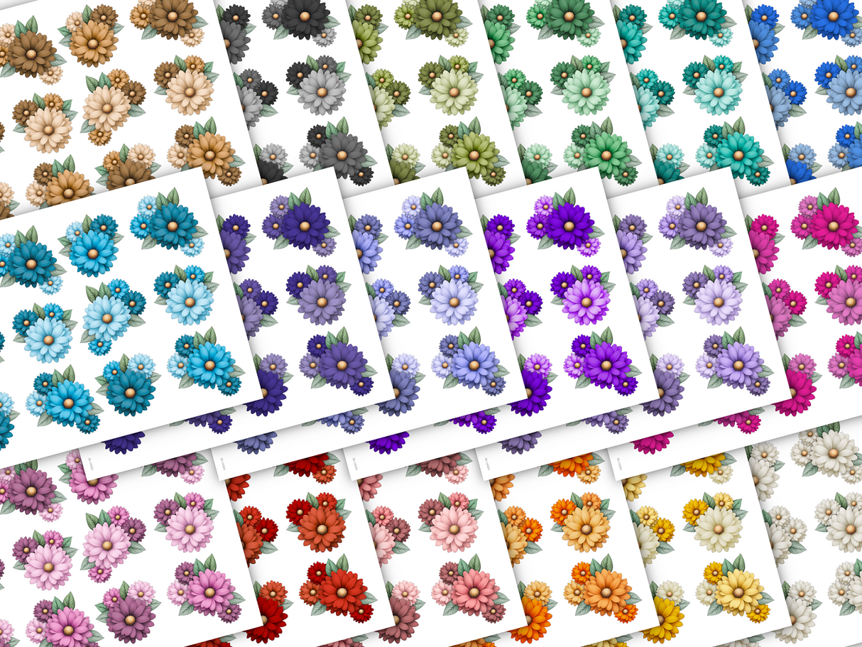 Flowers Collection Set Two - DI-10303 - Digital Download
