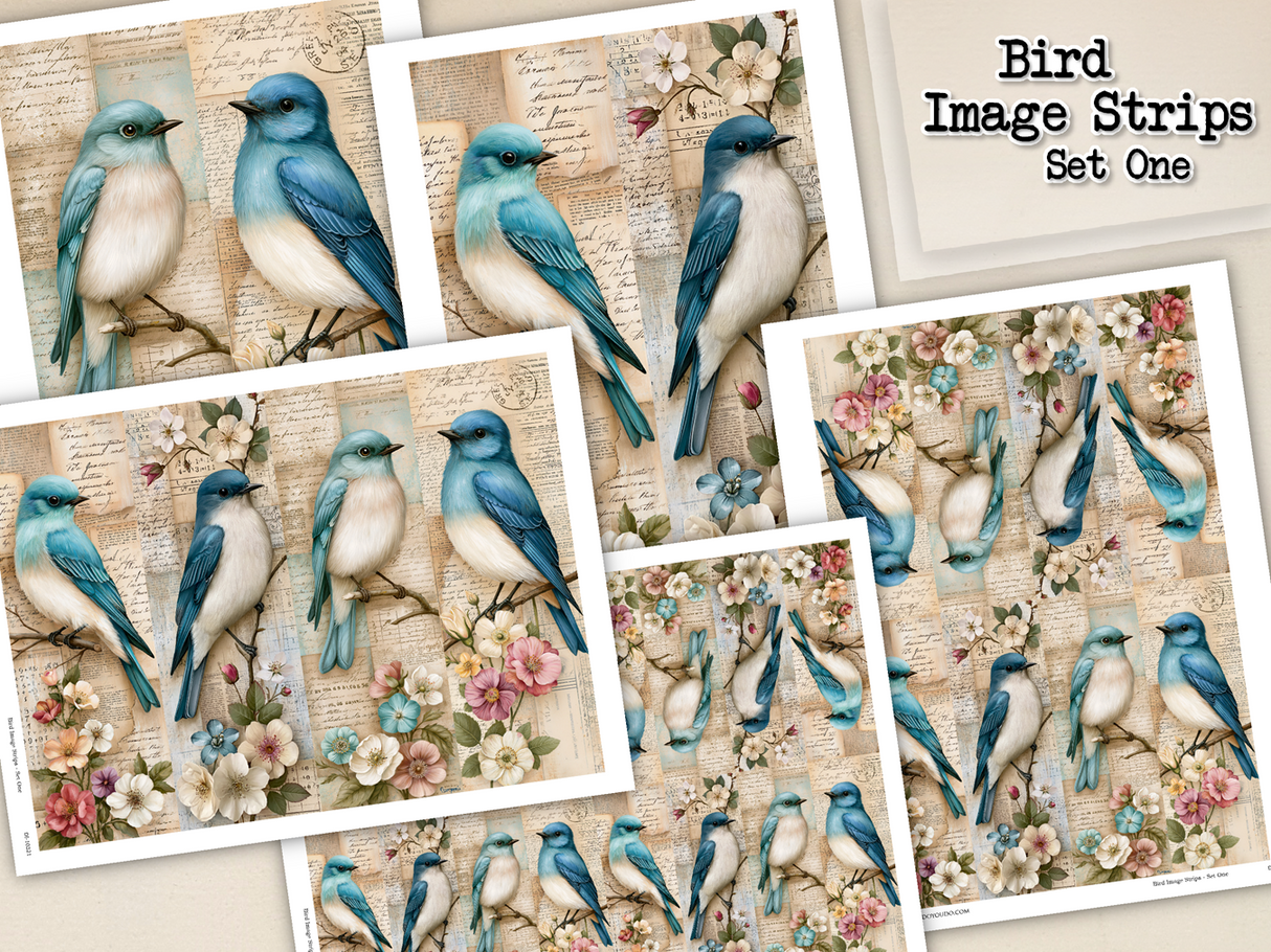 Bird Image Strips - Set One - DI-10321 - Digital Download