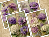 Vintage Flower Strips - Set One - DI-10304 - Digital Download