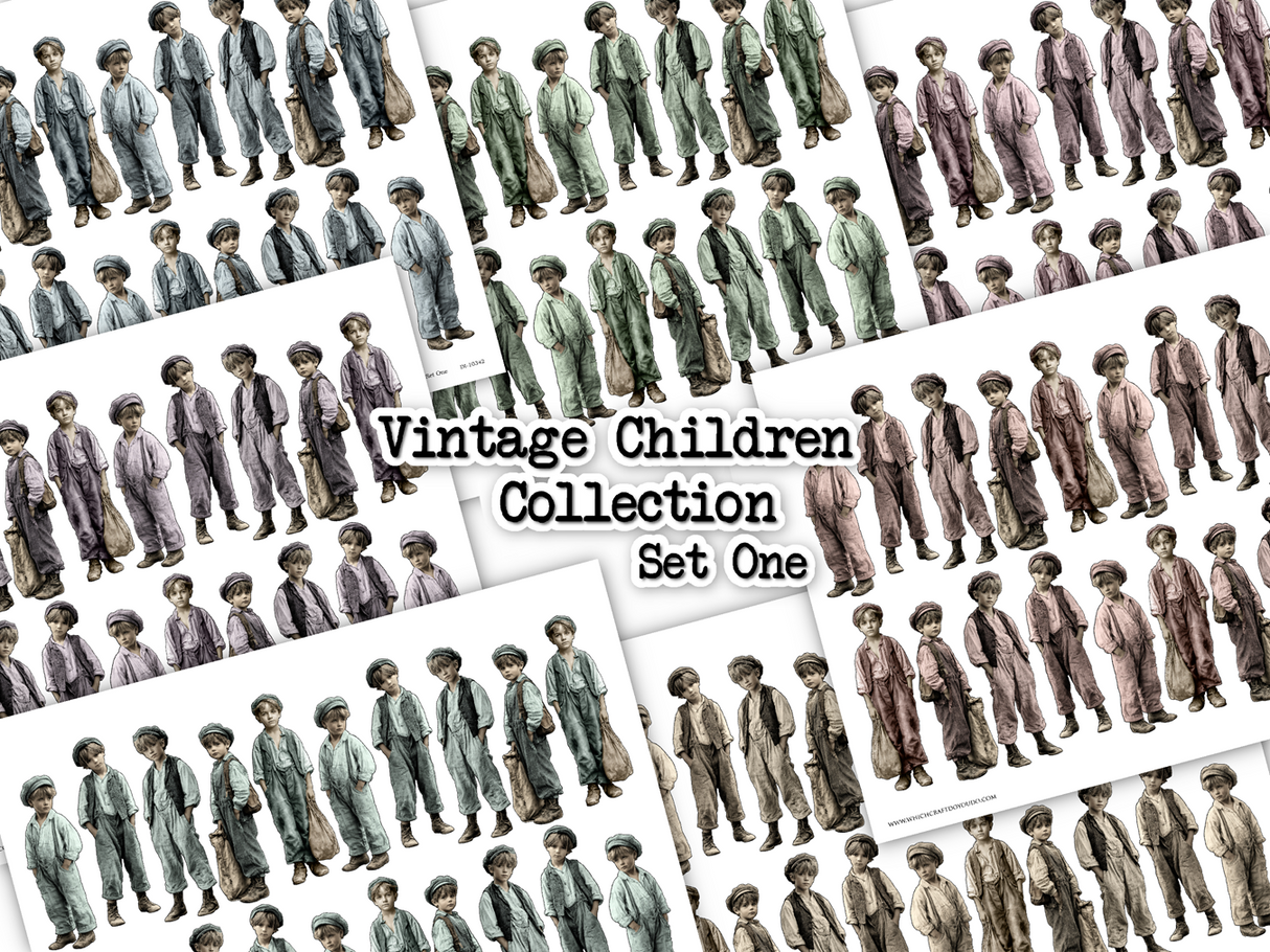 Vintage Children Collection - Set One - DI-10342 - Digital Download