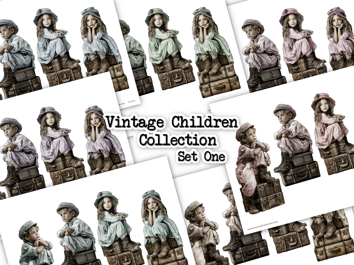Vintage Children Collection - Set One - DI-10342 - Digital Download