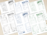 Vintage Invoices Collection - Set One - DI-10311 - Digital Download
