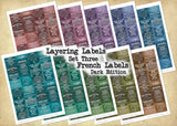 Layering Labels - Set Three - French Labels - Dark Edition - DI-10288 - Digital Download