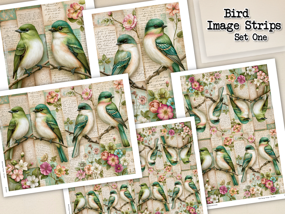 Bird Image Strips - Set One - DI-10321 - Digital Download