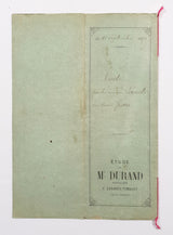 Authentic Antique French 1890 Notaire Document - FA