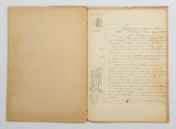 Authentic Antique French 1878 Notaire Document - FE