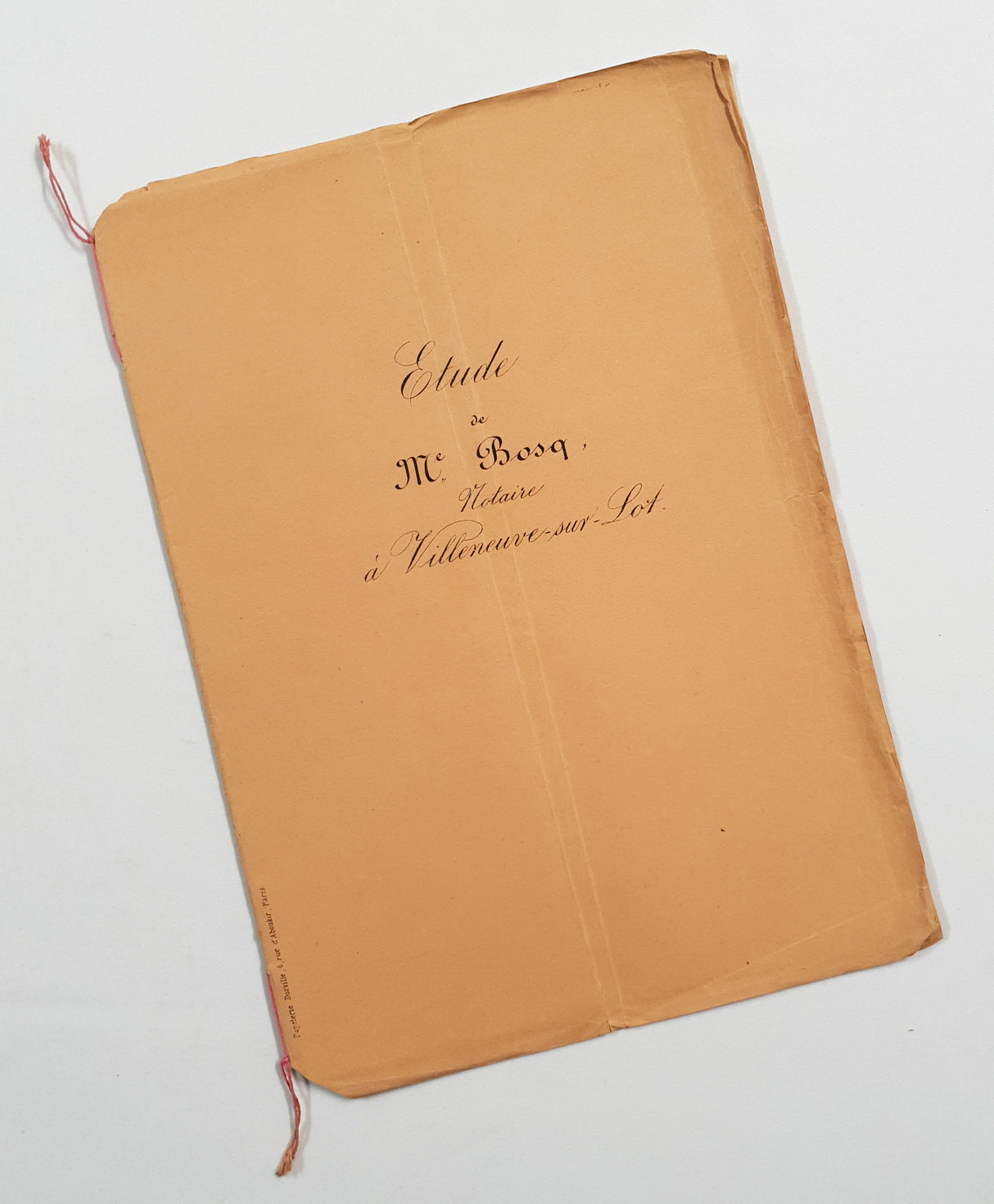 Authentic Antique French 1888 Notaire Document - FF