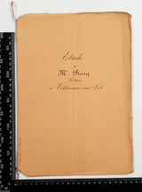 Authentic Antique French 1888 Notaire Document - FF