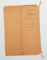 Authentic Antique French 1888 Notaire Document - FF