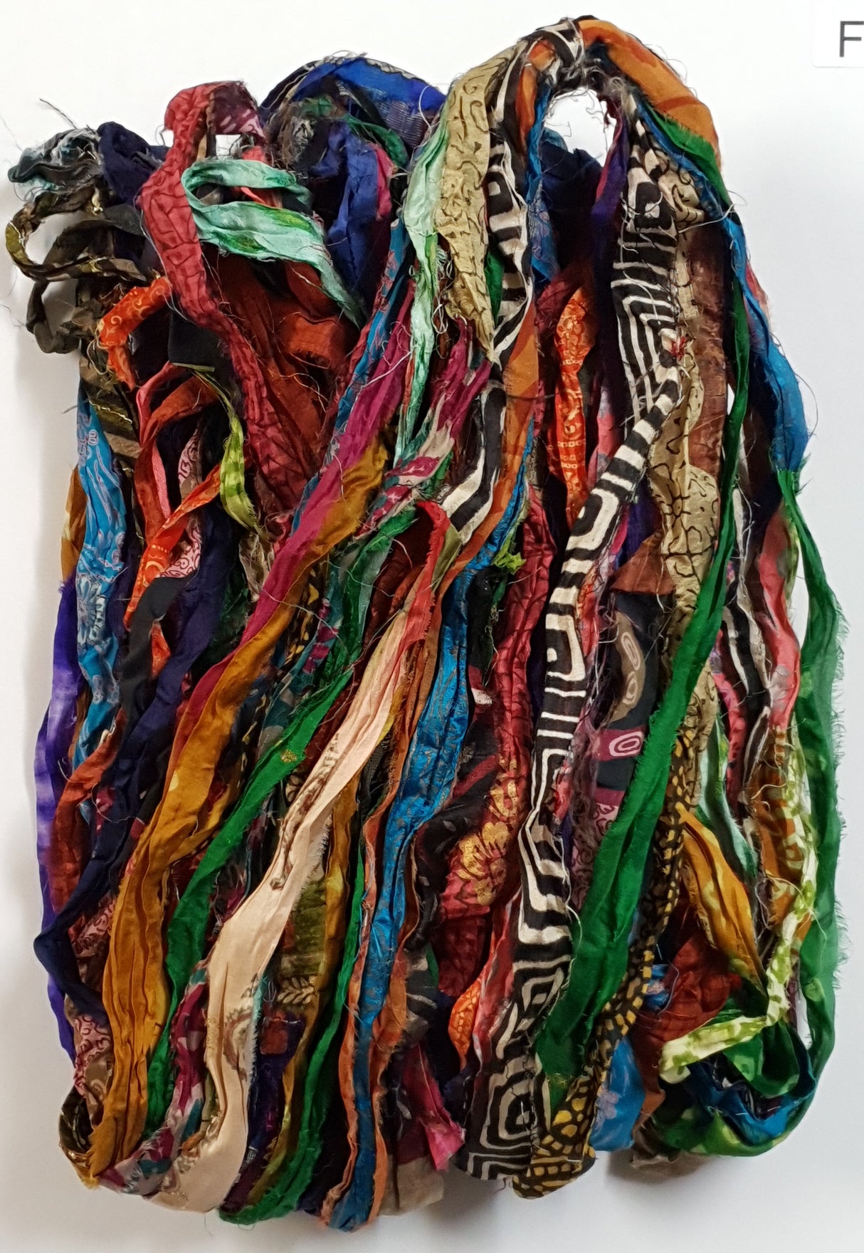 Reclaimed Sari Ribbon Hank - (FH) - Unique