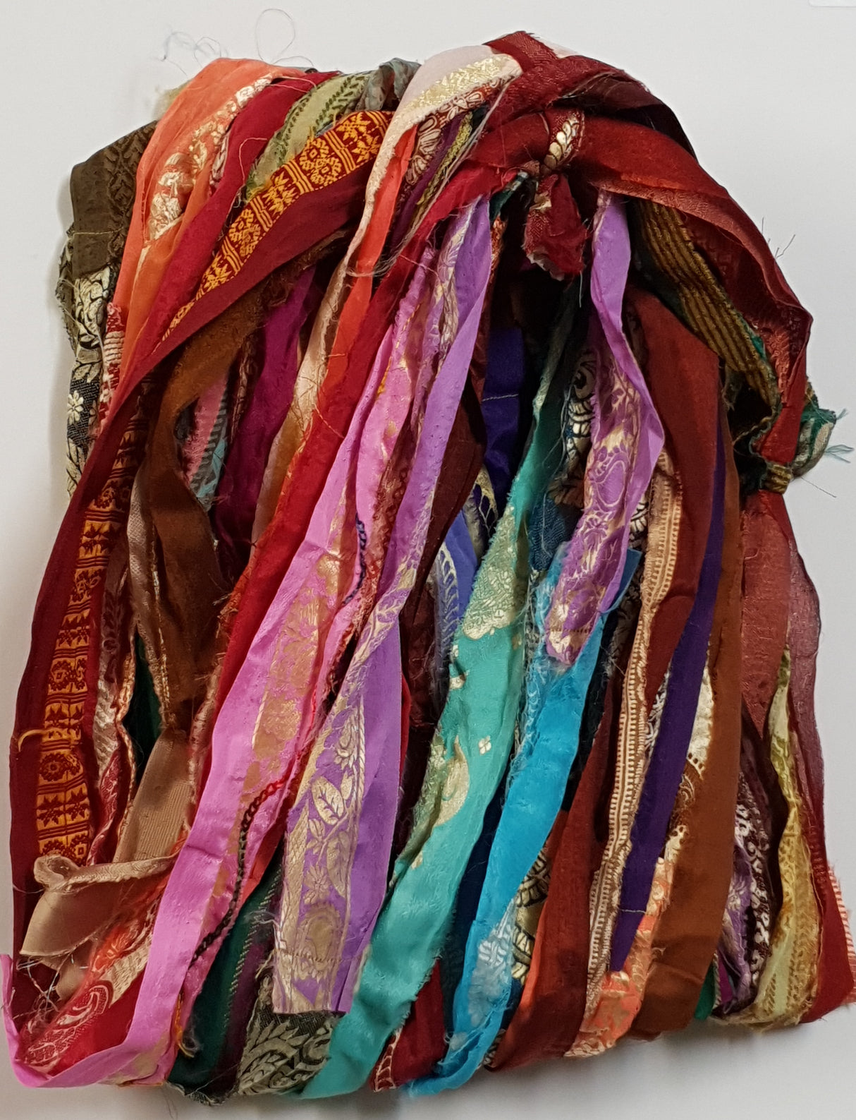 Reclaimed Sari Ribbon Hank - (FK) - Unique