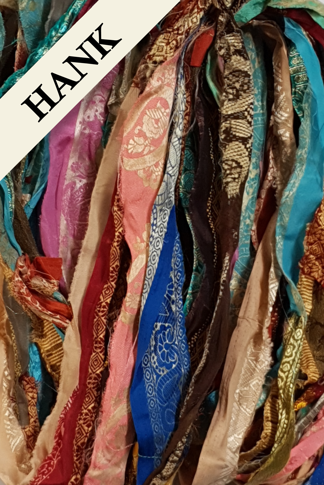 Reclaimed Sari Ribbon Hank - (FN) - Unique