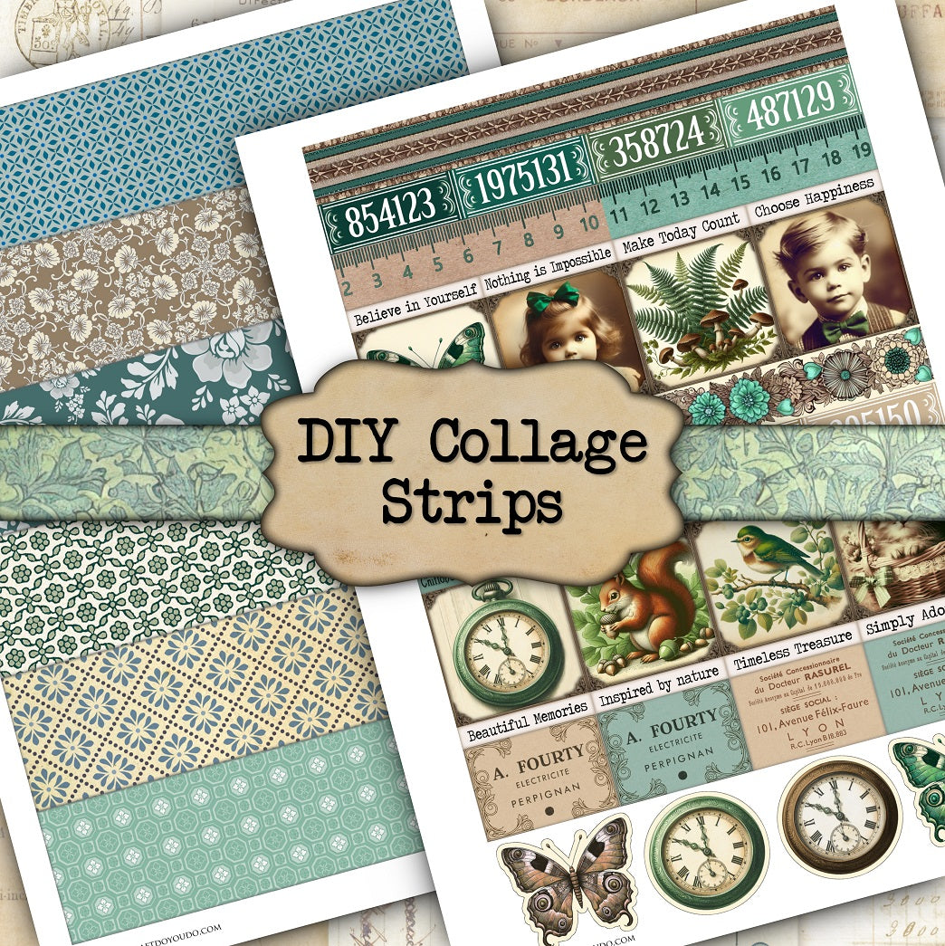 FREEBIE - DIY Collage Strips - DI-10254 - Digital Download