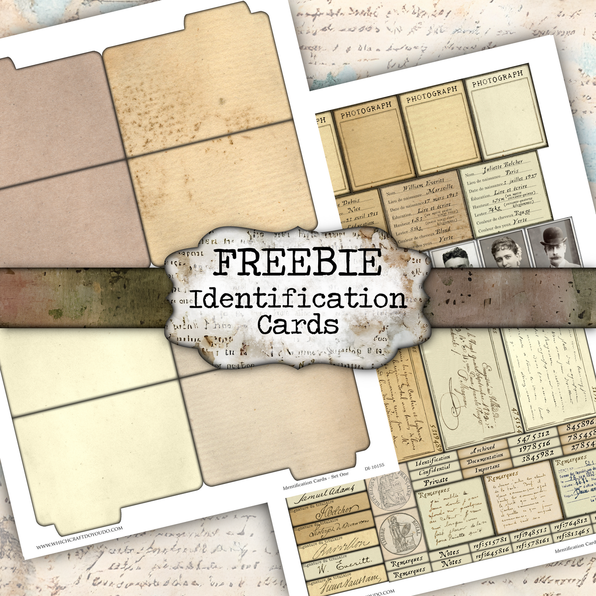 FREEBIE - Identification Cards - Set One - DI-10155 - Digital Download