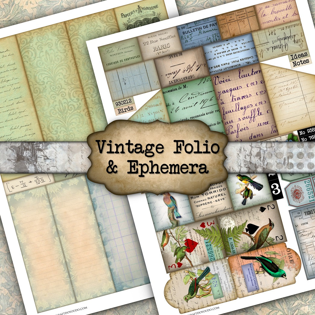 FREEBIE - VIntage Folio & Ephemera - DI-10290 - Digital