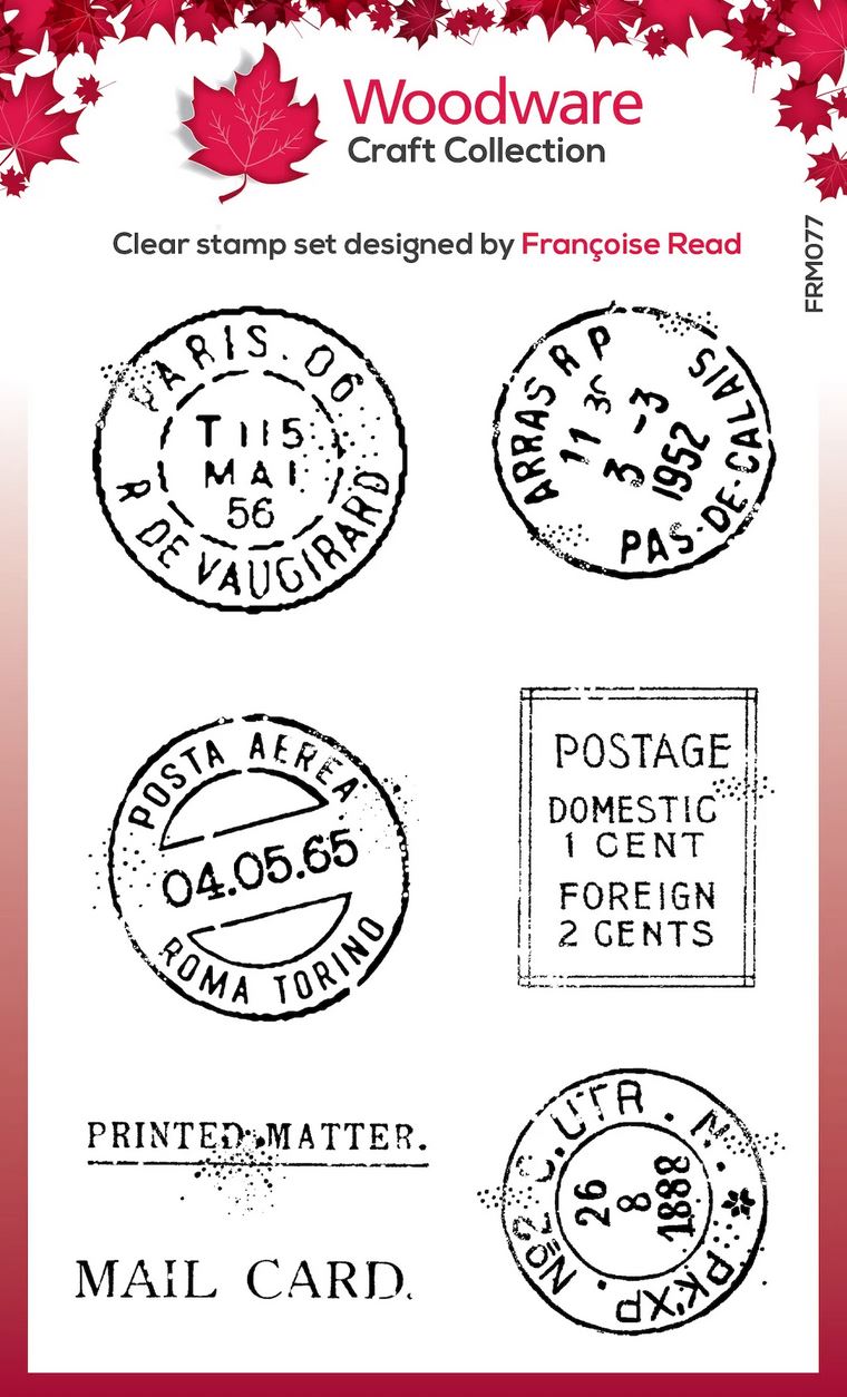 Woodware Clear Singles - Extra Postmarks - Stamps