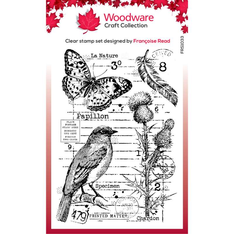 Woodware Clear Singles Nature Page Stamp